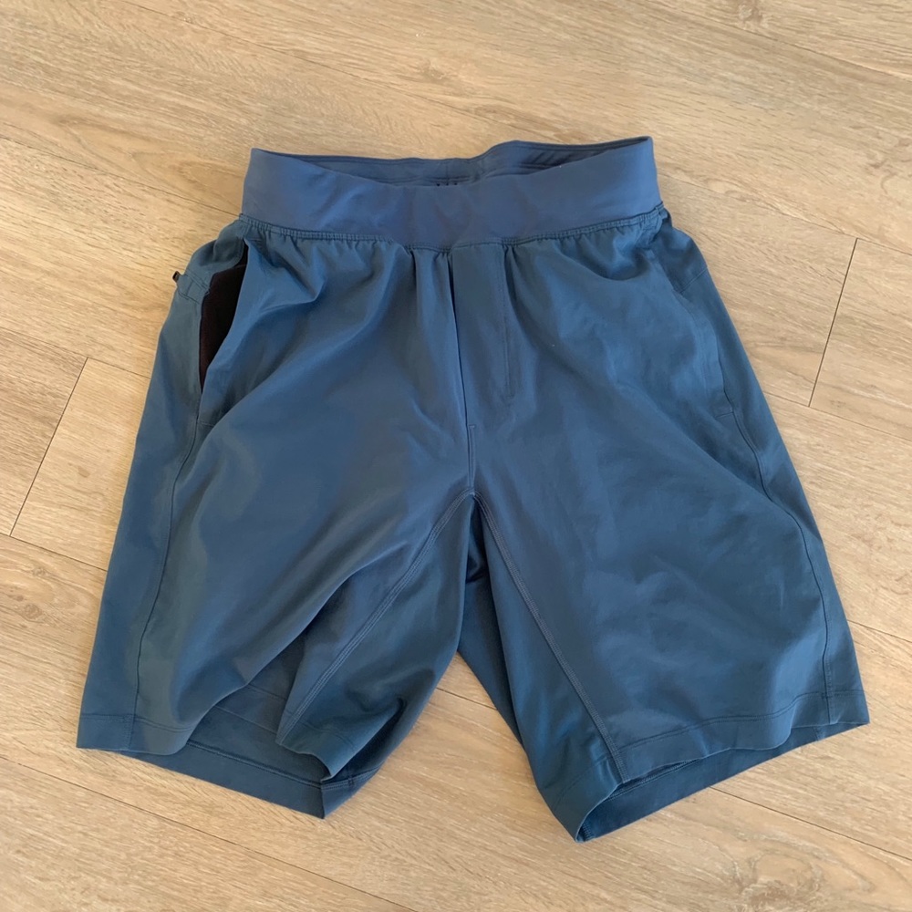 Blue Lululemon Shorts With Lining